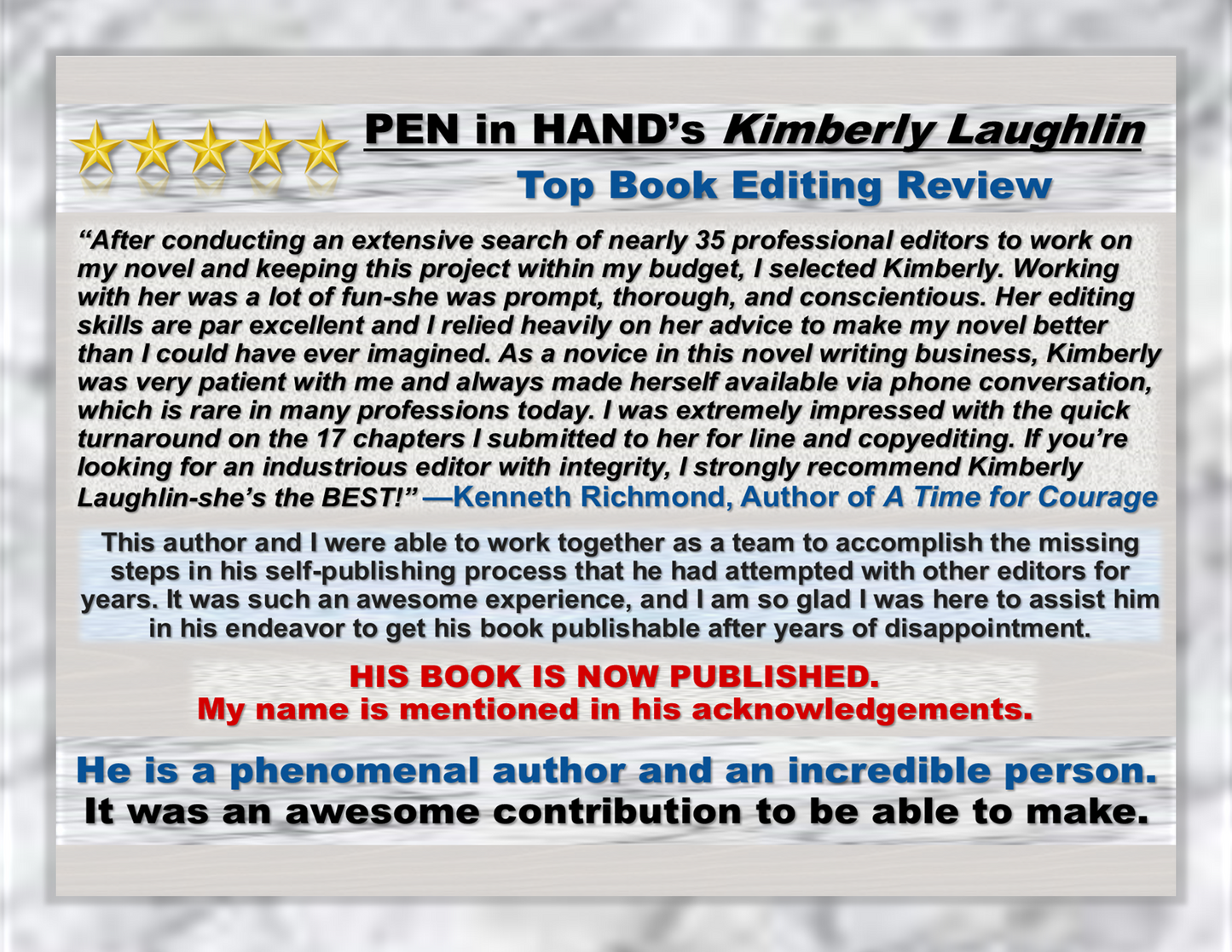 4) Book Editing Services - Website Link