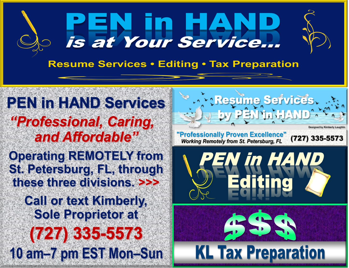 PEN in HAND Services Ad