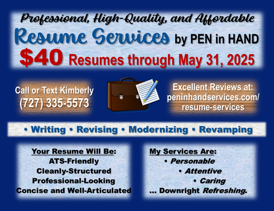2) Resume Writing Services - Website Link