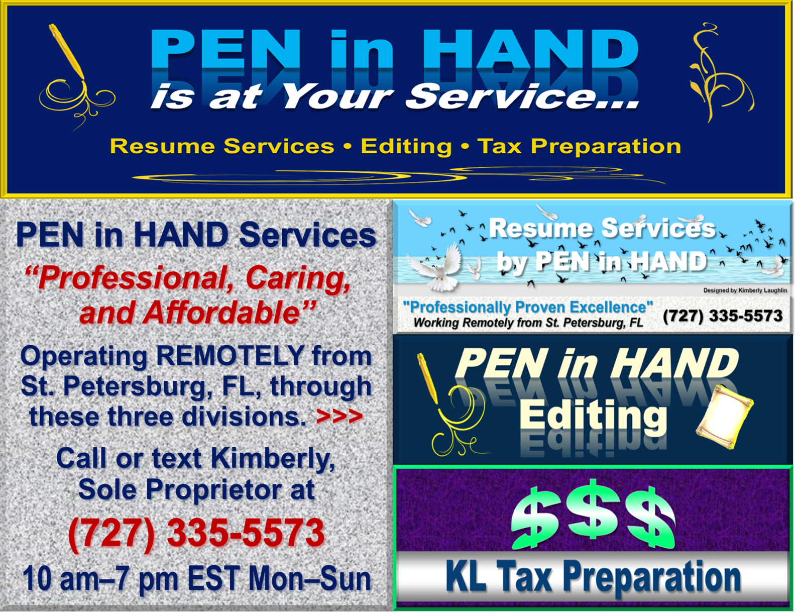 PEN in HAND Services Ad