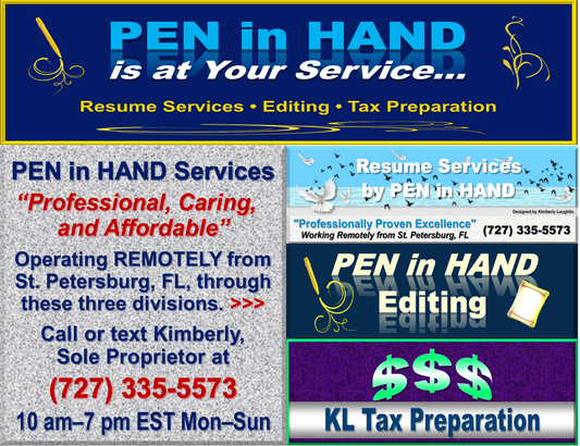 PEN in HAND Services Ad